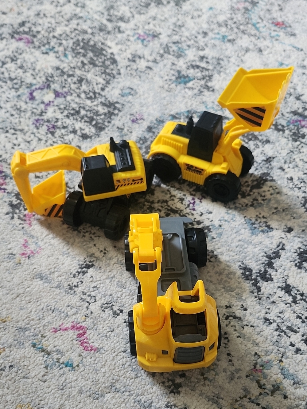 Yellow Construction Toy Vehicles Set for Kids - 3-Pack